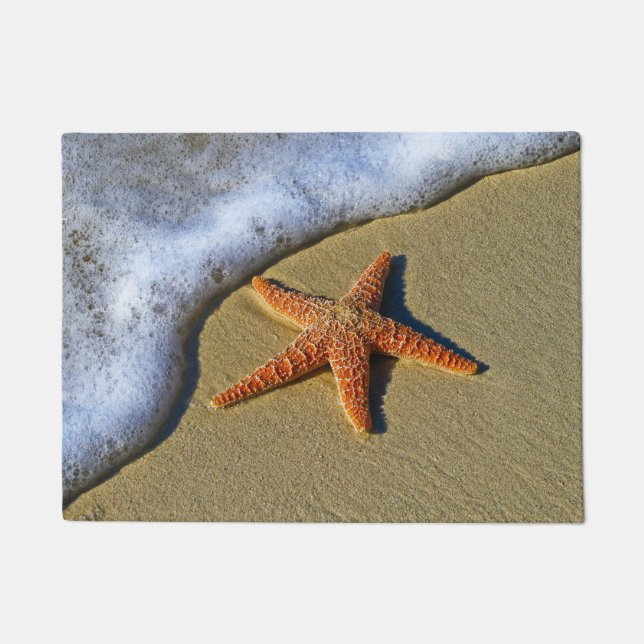 Tapete Solteiro Starfish na praia (Frente)