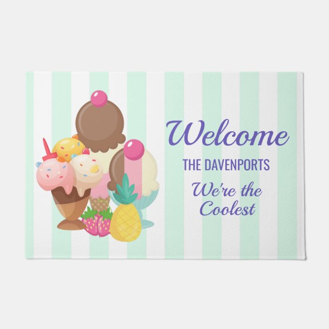 Tapete Somos o Sorvete mais legal de boas-vindas (Frente)