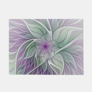 Tapete Sonho De Flor, Arte Fractal Verde Abstrato