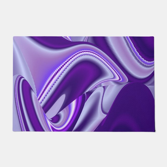 Tapete Sonhos de Arco-Íris de Flor Roxo (Frente)