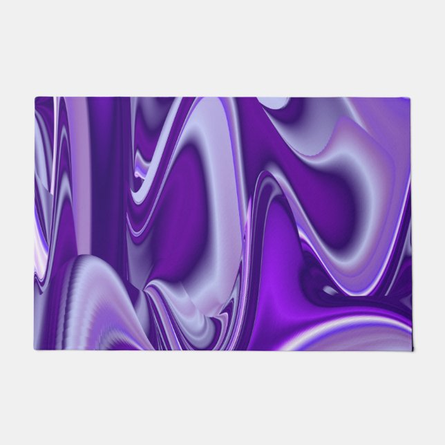 Tapete Sonhos de Arco-Íris de Flor Roxo (Frente)