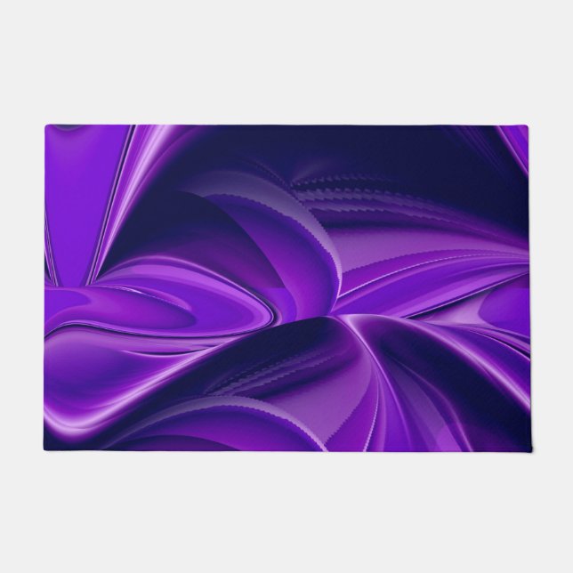 Tapete Sonhos de Arco-Íris de Flor Roxo (Frente)