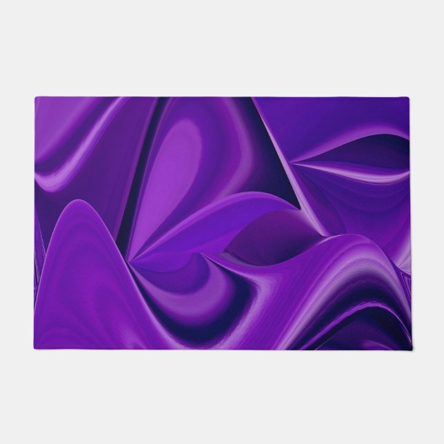 Tapete Sonhos de Arco-Íris de Flor Roxo (Frente)