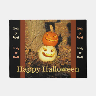 Tapete Sorriso Amigos da Abóbora Doormat do Halloween