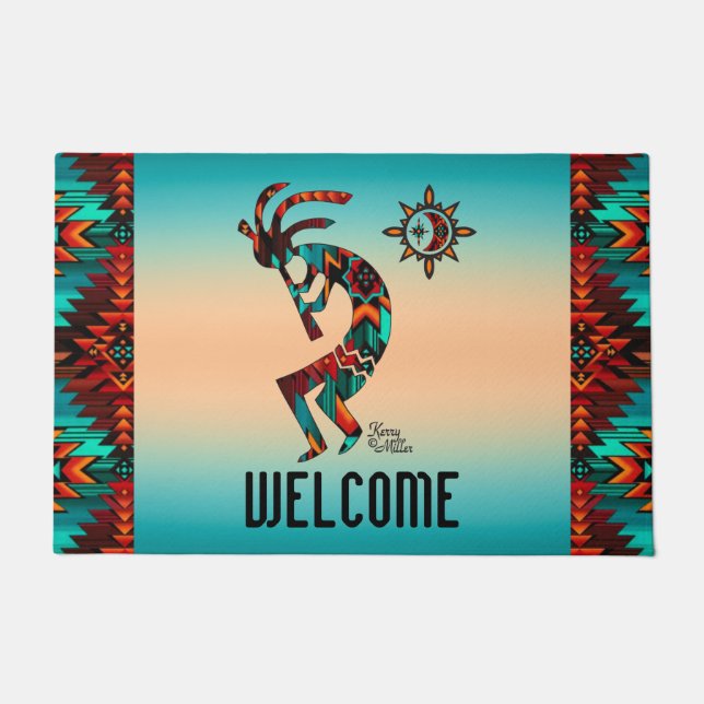 Tapete Southwest Kokopelli Doormat (Frente)