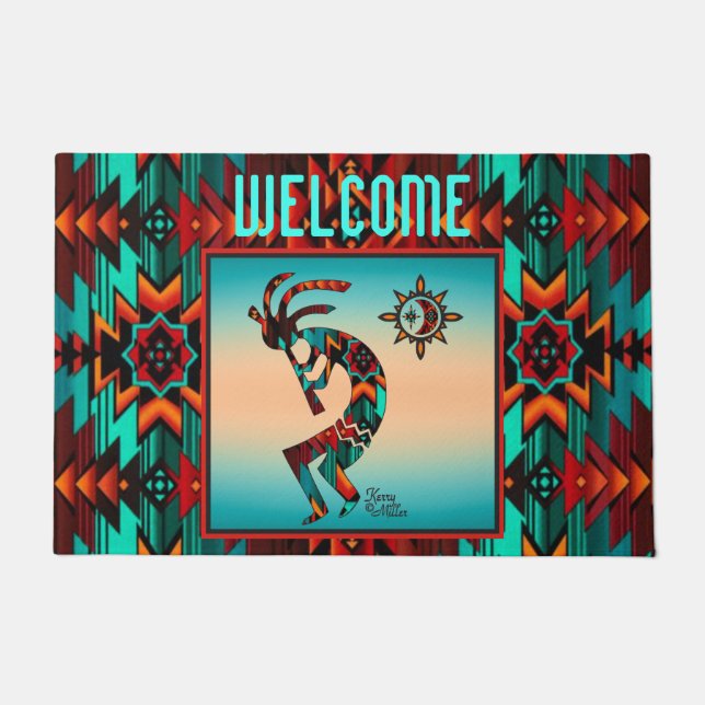 Tapete Southwest Kokopelli Doormat (Frente)