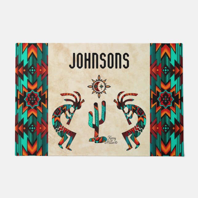 Tapete Southwest Kokopelli Doormat (Frente)