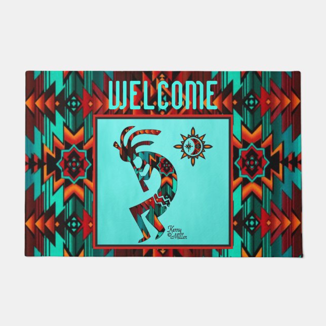 Tapete Southwest Kokopelli Doormat (Frente)