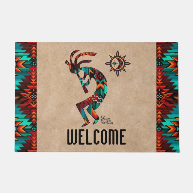 Tapete Southwest Kokopelli Doormat (Frente)