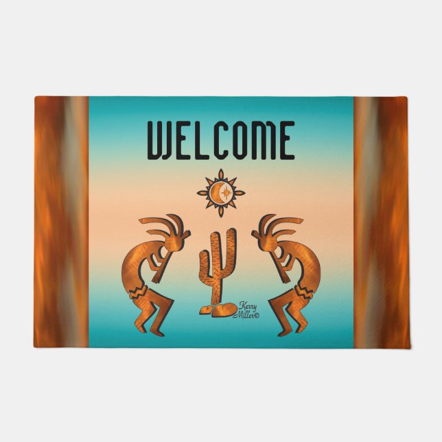 Tapete Southwest Kokopelli Doormat (Frente)
