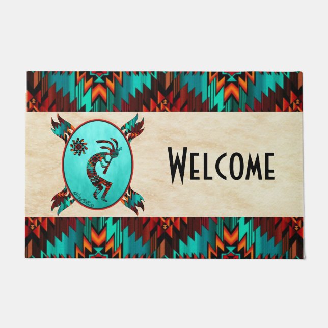 Tapete Southwest Kokopelli Doormat (Frente)