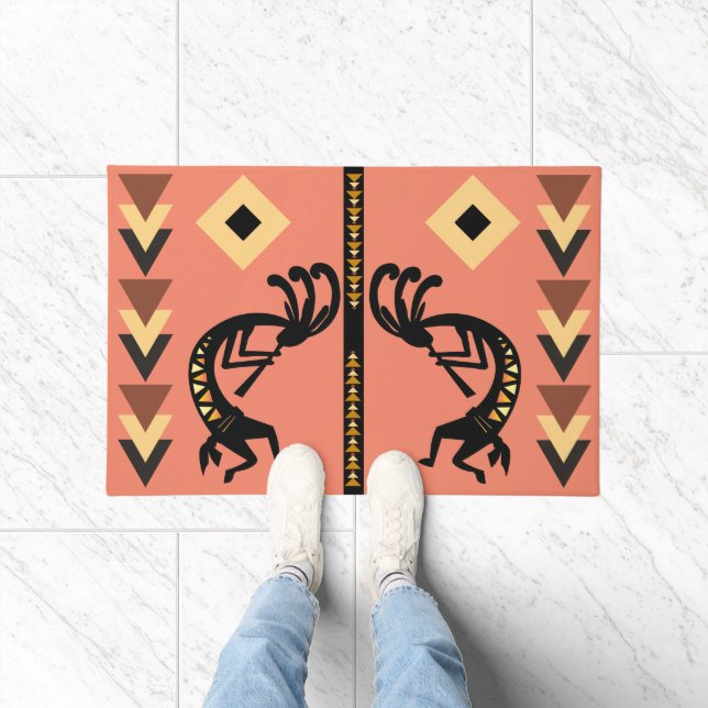 Tapete Southwestern Sun Kokopelli Doormat (Interior)