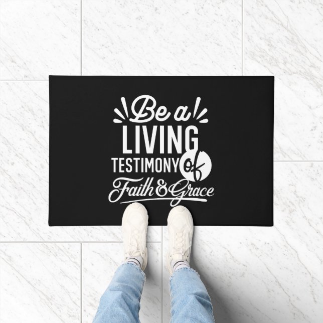 Tapete Spiritual Living Testimony Faith and Grace Quote (Interior)