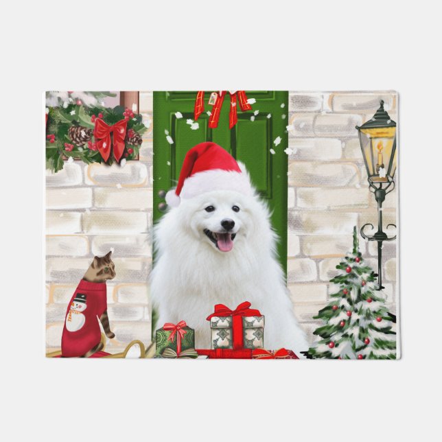 Tapete Spitz Dog Christmas (Frente)