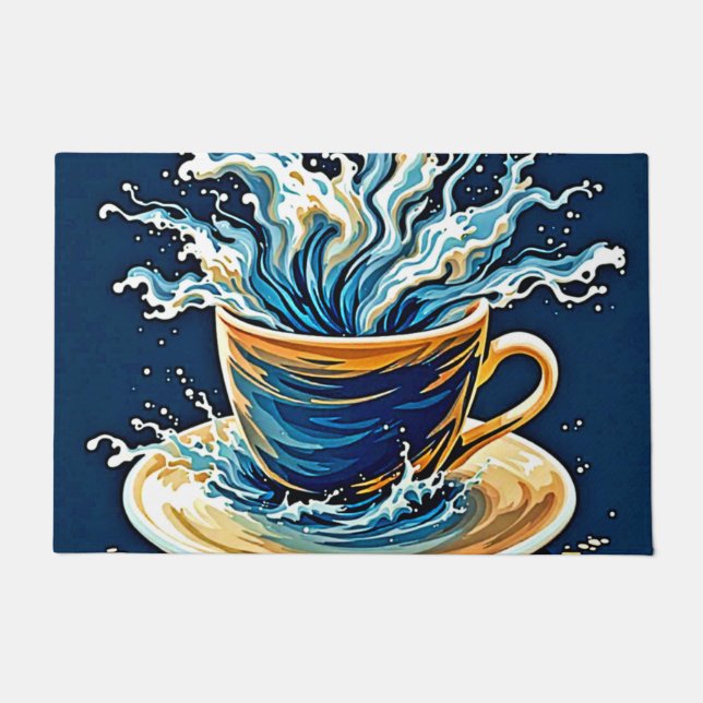 Tapete Splash Oceânico de Café (Frente)