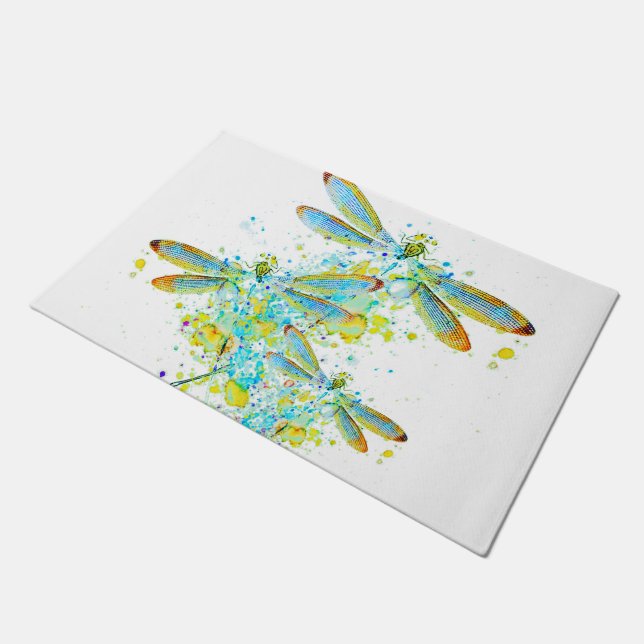 Tapete Splatter Teal Dragonfly (Inclinado)