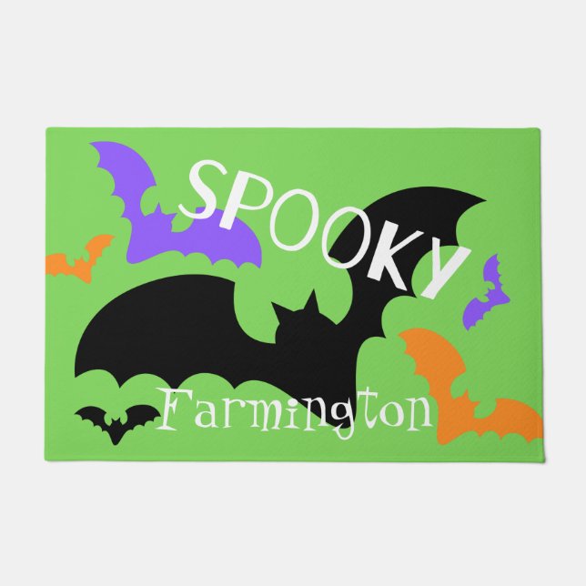 Tapete Spooky Bats Green (Frente)