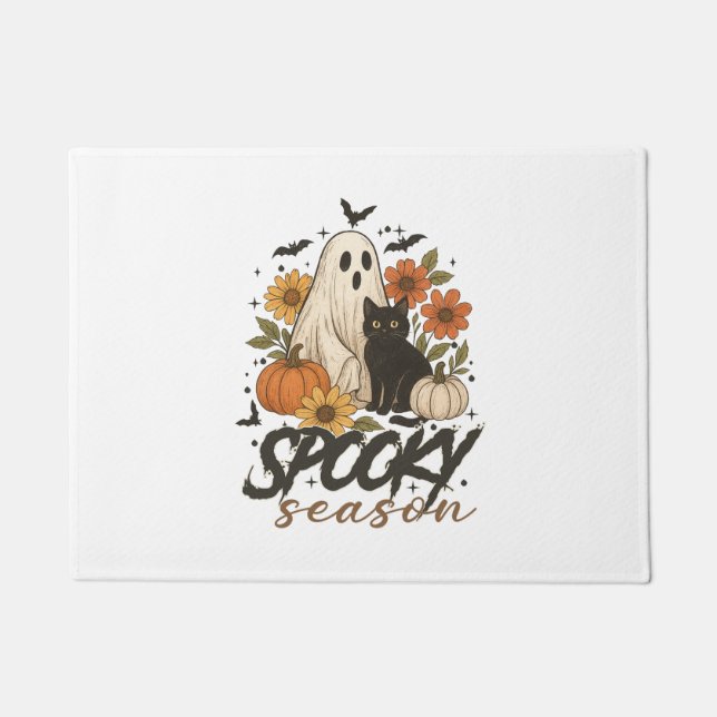Tapete Spooky Season Ghost Retro Spooky Floral Halloween (Frente)