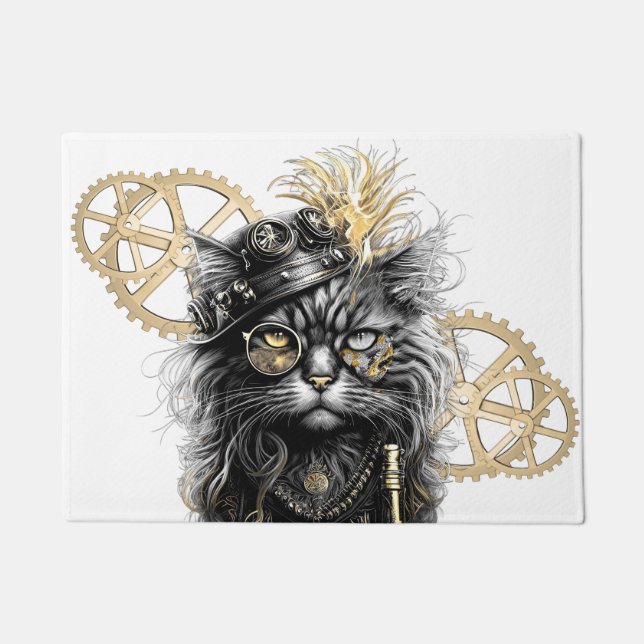 Tapete Sprocket-Paws  O Gato Steampunk Funky  (Frente)