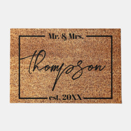 Tapete Sr. e Sra. Sobrenome de Presente Personalizado