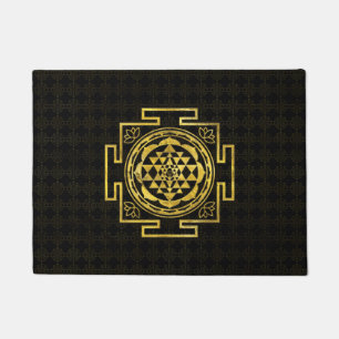 Tapete Sri dourado Yantra/Sri Chakra
