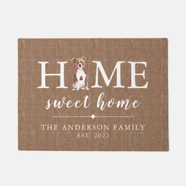 Tapete Staffordshire Bull Terrier Home Doormat (Frente)