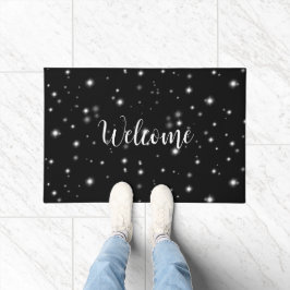 Tapete Starlight Sparkles Black and White Stars