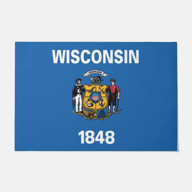 Tapete State Flag of Wisconsin, EUA (Frente)