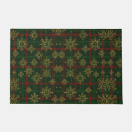Tapete Steampunk Snowflake Red and Green Tartan