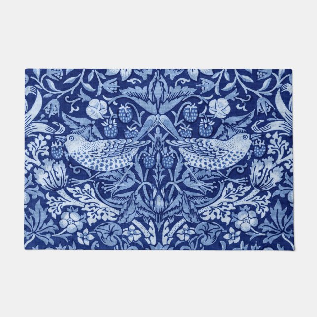 Tapete Strawberry Thef Blue Monotone, William Morris (Frente)