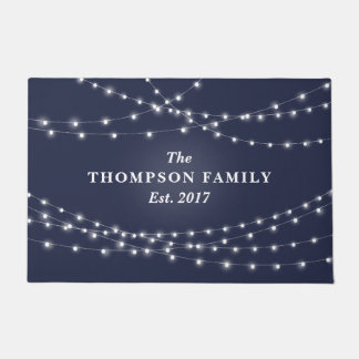 Tapete String de Luzes Nome Personalizado da Família
