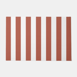 Tapete Stripes Verticais Espessas Terracotta e White Stri