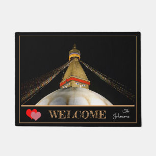 Tapete Stupa Boudhanath, Katmandu à noite - Nepal