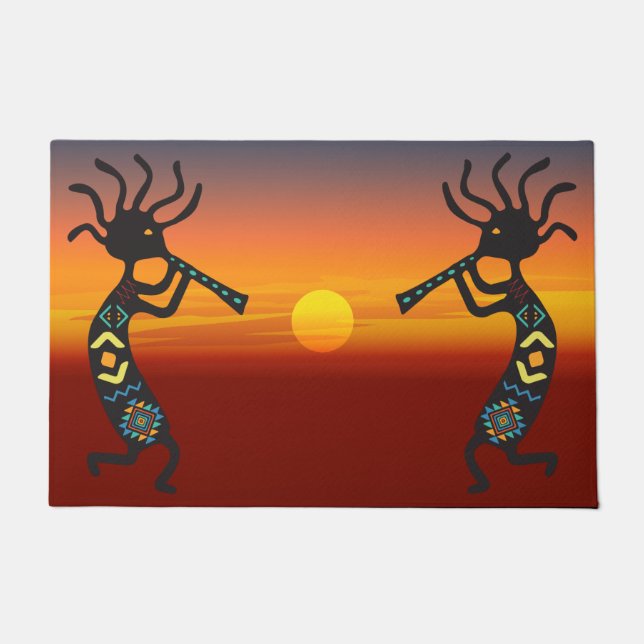 Tapete Sudoeste de Kokopelli Sunset Doormat