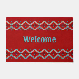 Tapete Sudoeste de Mesas Vermelhas e Turquesas Personaliz