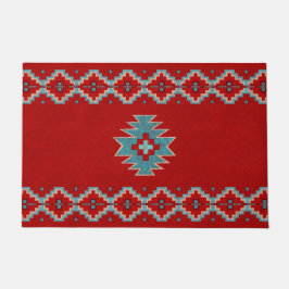 Tapete Sudoeste de Mesas Vermelhas e Turquesas Personaliz