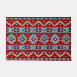 Tapete Sudoeste Mesas Turquoise & Red