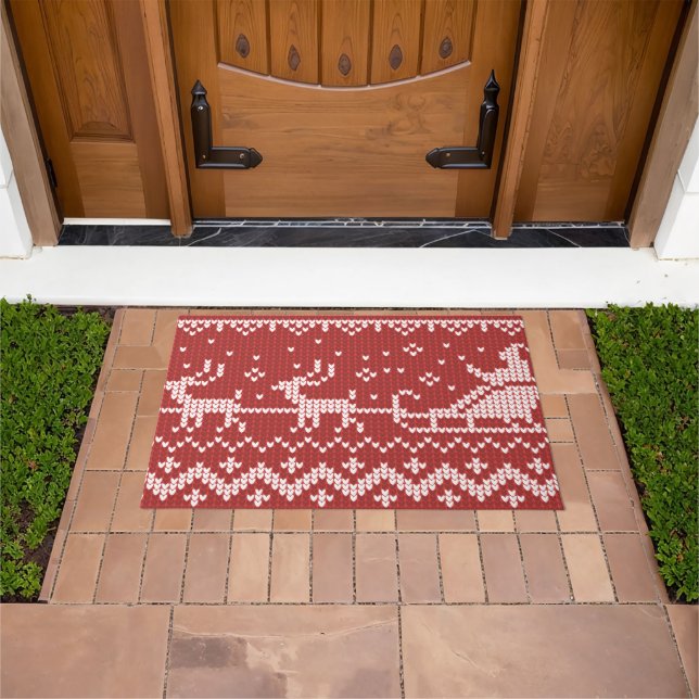 Tapete Suéter nojento, trenó e renas do Papai Noel (Ar livre)