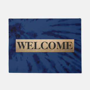 Tapete Summer Artsy Marinho Blue Tie Dye Swirl Monograma