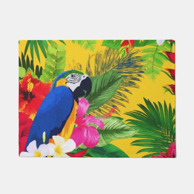 Tapete Summer Blopical Toucan deixa aquarela (Frente)