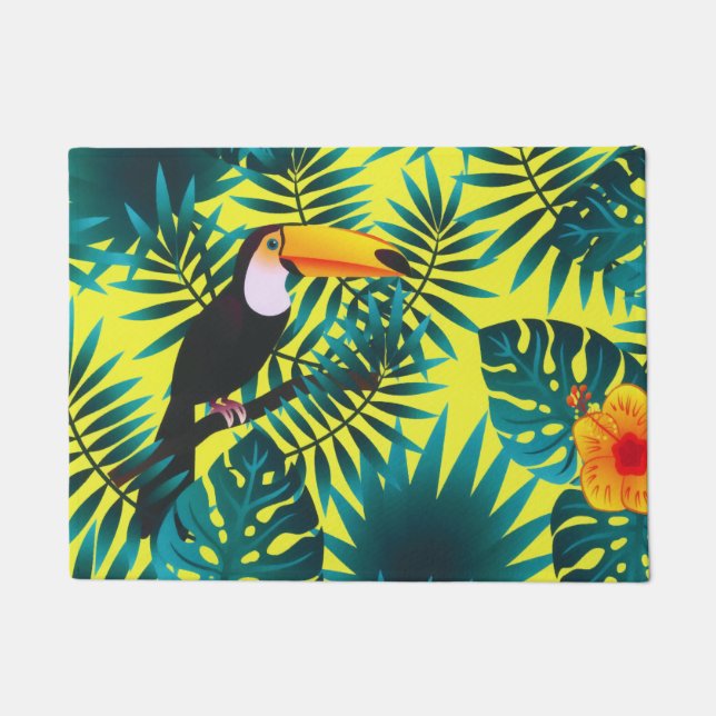 Tapete Summer Greenery Tropical Toucan Jungle Foliage  (Frente)