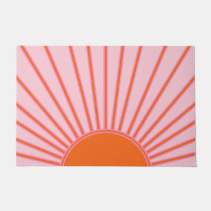 Tapete Sun Sunrise Pastel Rosa E Laranja Sol