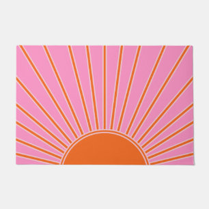 Tapete Sun Sunrise Pink E Orange Vintage Boho Sunshine