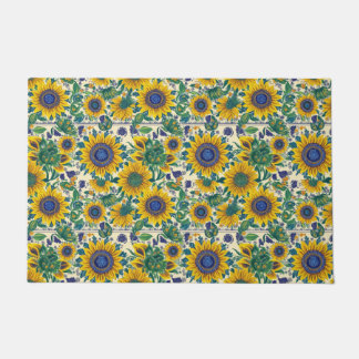 Tapete Sunflowers Ukrainian folk art Door Mat