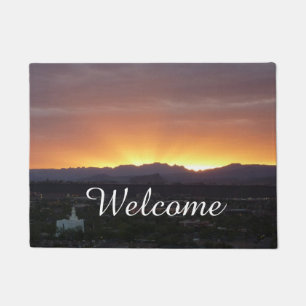 Tapete Sunrise sobre Ruas. George Utah Landscape Doormat