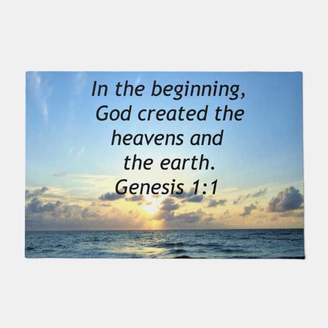 TAPETE SUNRISIS SERENE GENESIS 1:1 SCRIPTURE FOTO (Frente)