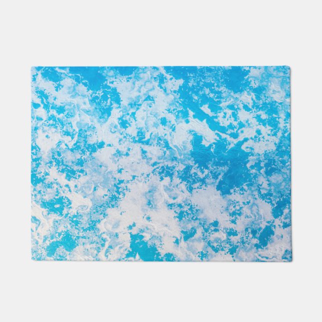 Tapete Superfície do planeta de gelo azul e branco (Frente)