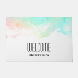 Tapete Suportes de Abstrato verde e azul modernos