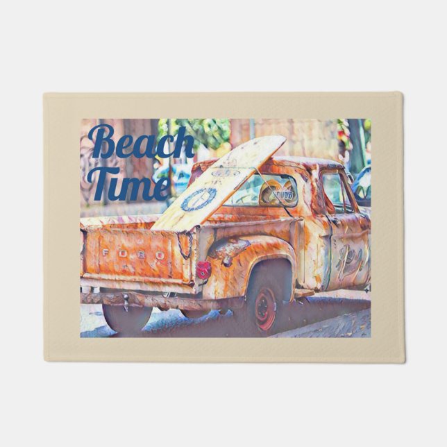 Tapete Surfboard na parte de trás do velho caminhão (Frente)