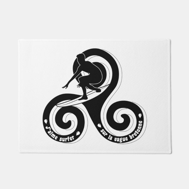 Tapete Surfer sur la vague bretonne (version homme) (Frente)